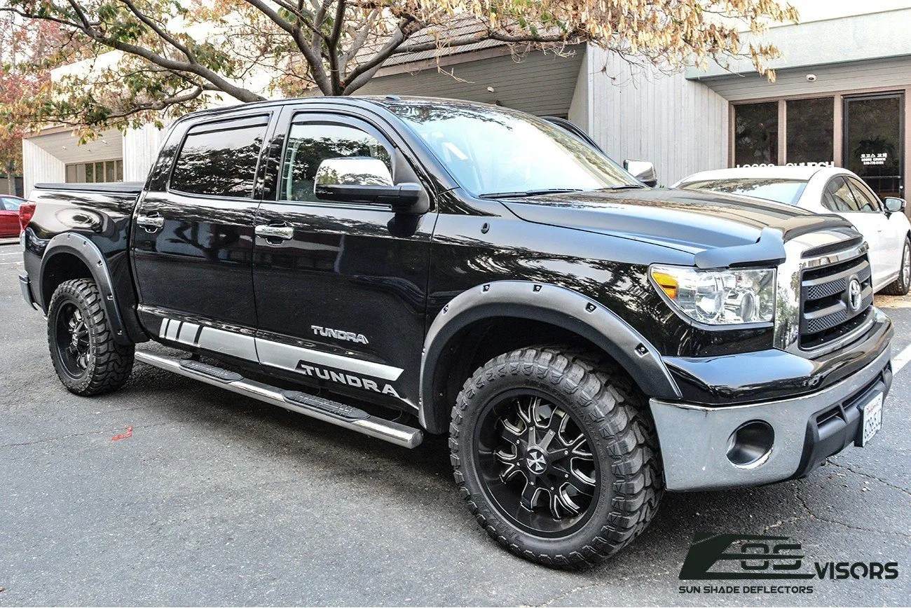 2007-21 Toyota Tundra Crew Cab Window Visors Wind Deflectors Rain Guards