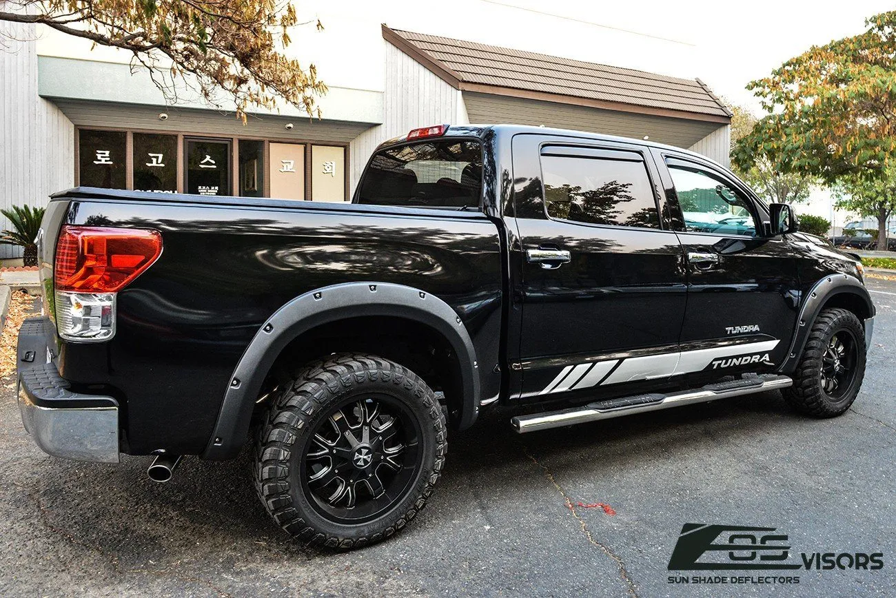 2007-21 Toyota Tundra Crew Cab Window Visors Wind Deflectors Rain Guards