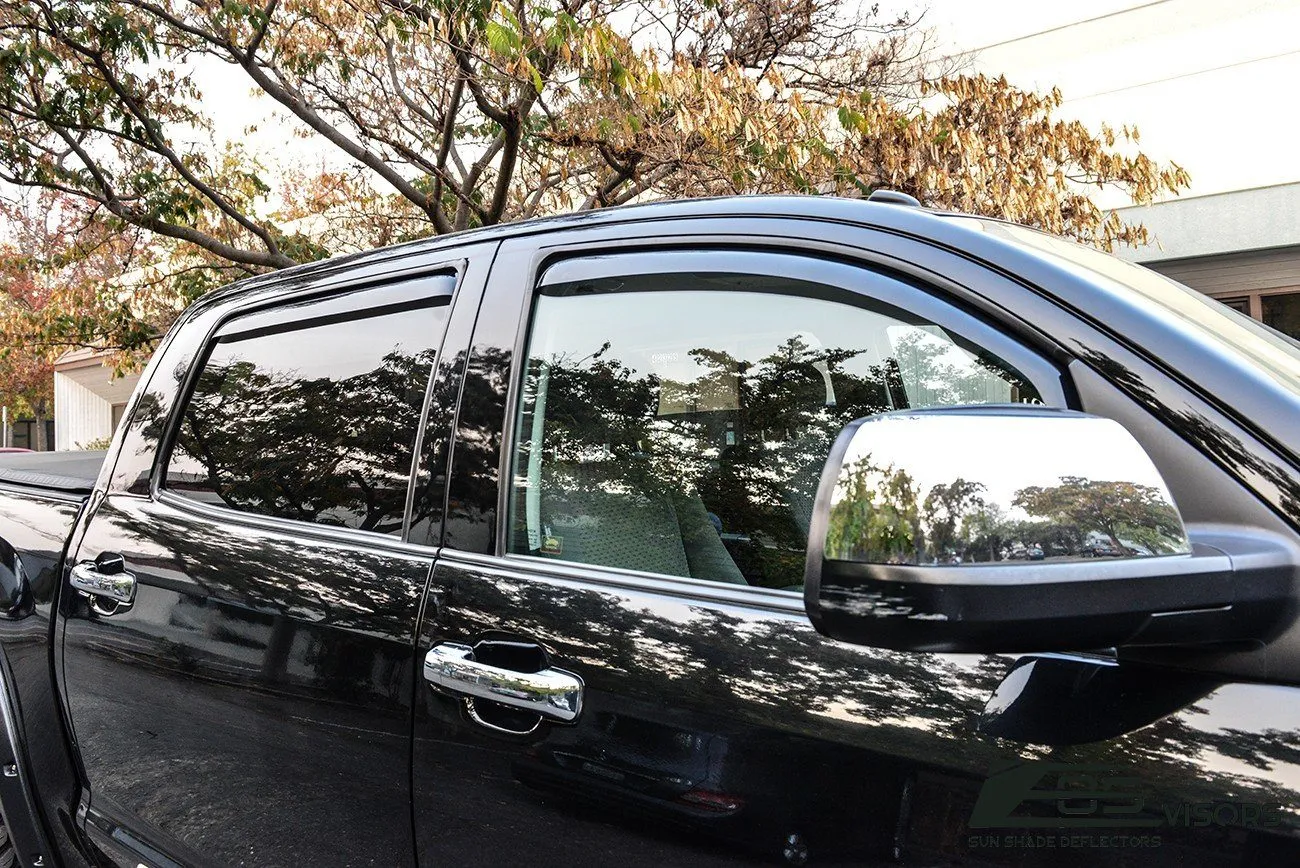 2007-21 Toyota Tundra Crew Cab Window Visors Wind Deflectors Rain Guards