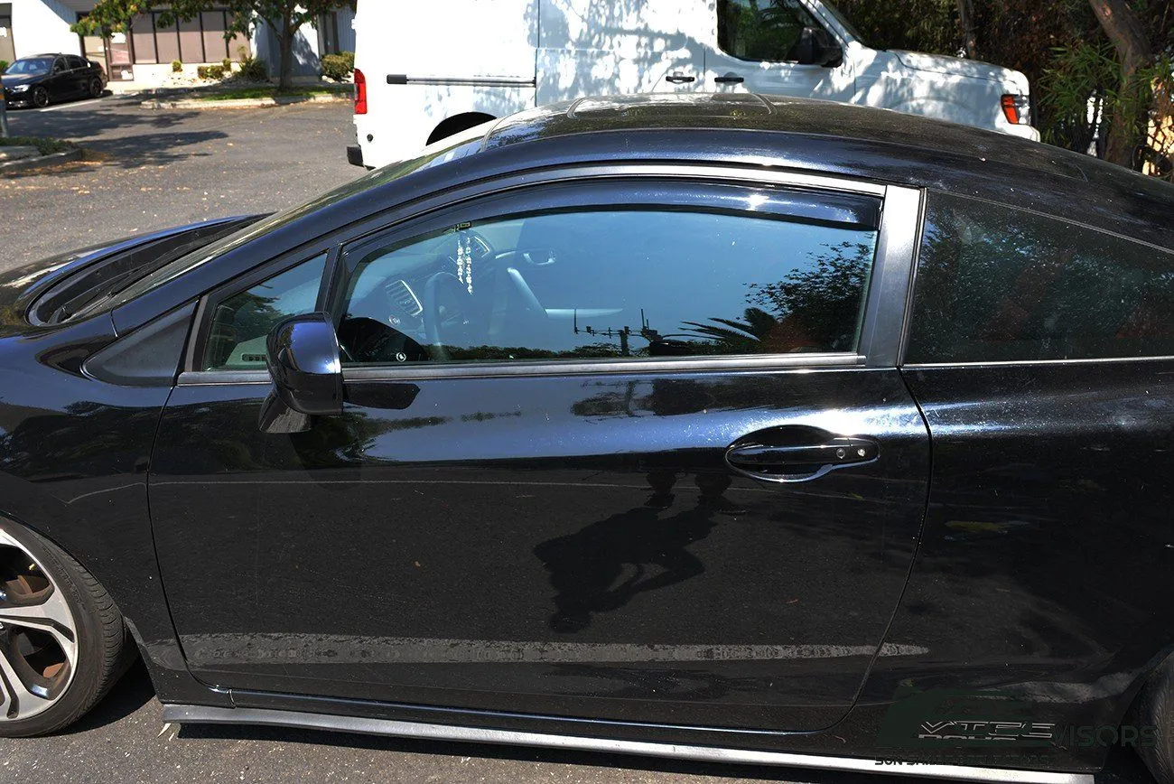 2012-15 Honda Civic Coupe Window Visors Wind Deflectors Rain Guards