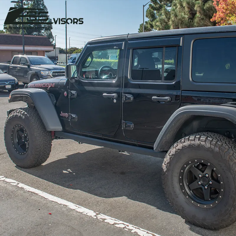 2018-Up Jeep Wrangler JLU 4Dr Window Visors Wind Deflectors