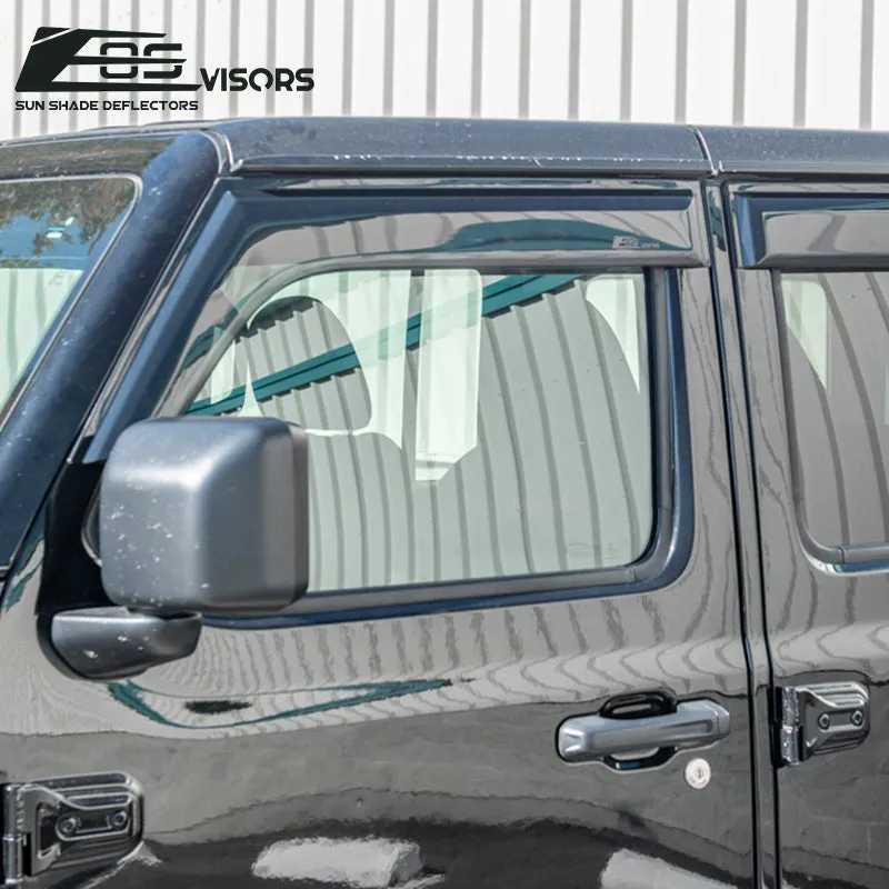 2018-Up Jeep Wrangler JLU 4Dr Window Visors Wind Deflectors