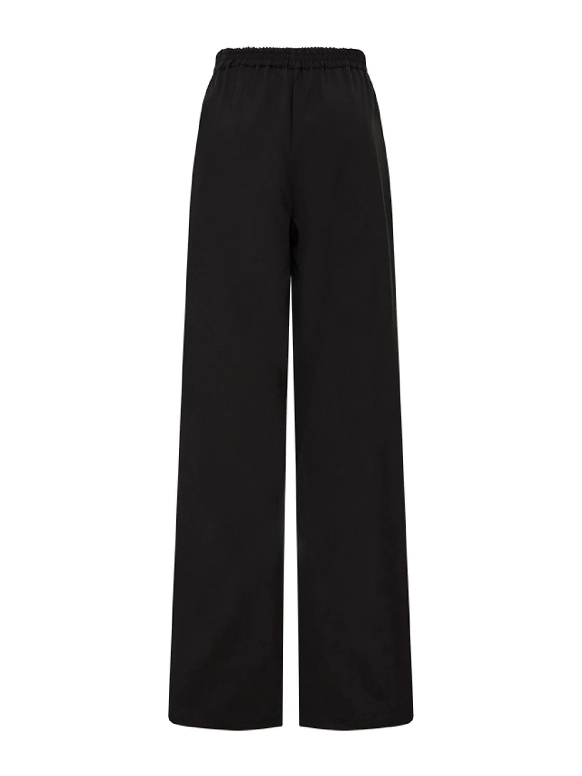Black relaxed pin-stitch trousers