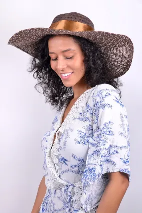 Brown Floppy Hat W/ Bow