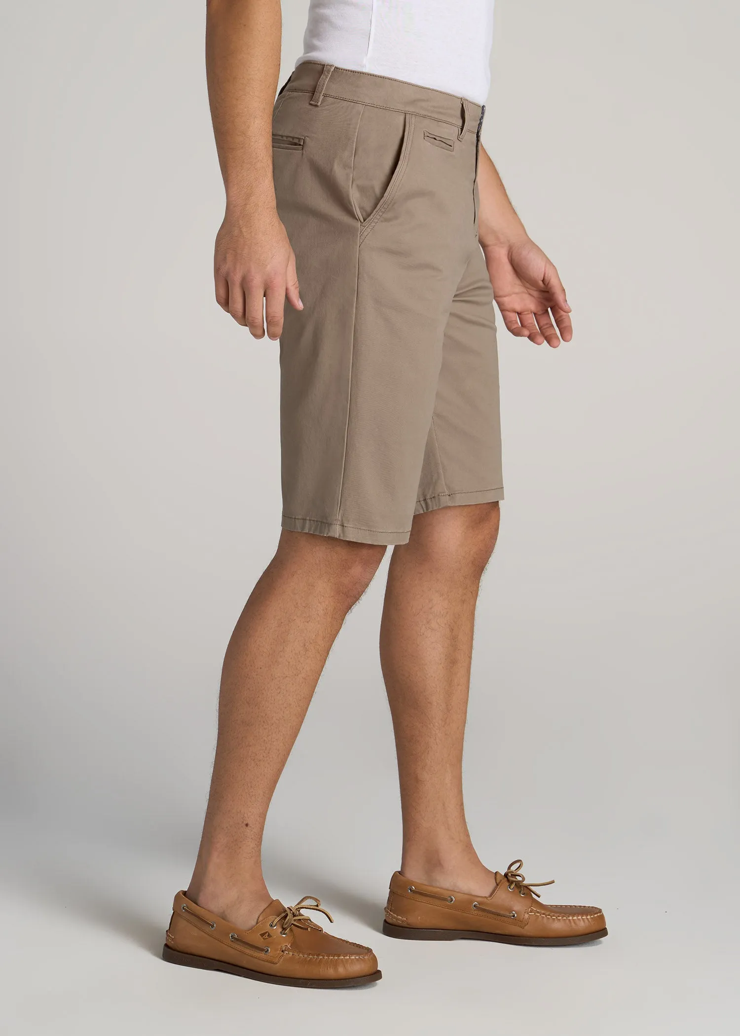 Chino Shorts for Tall Men in Dark Sand