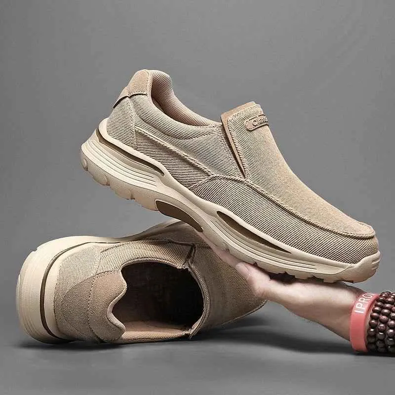 Classic Trendy Men Casual Shoes Canvas Breathable Men's Loafers New Male Comfortable Outdoor Walking Sneakers TBFS0256