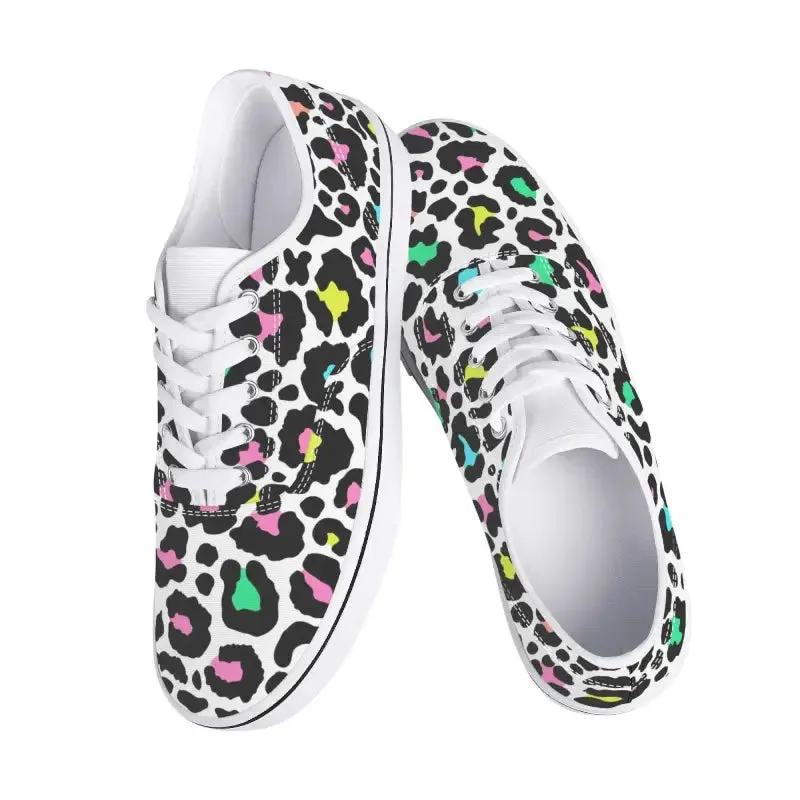 Dance Like a Ladybug in Colorful Cheetah Print Sneakers