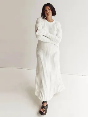 DressBetty - 2024 White Pleated Long Robes Summer Lady Office Maxi Dress