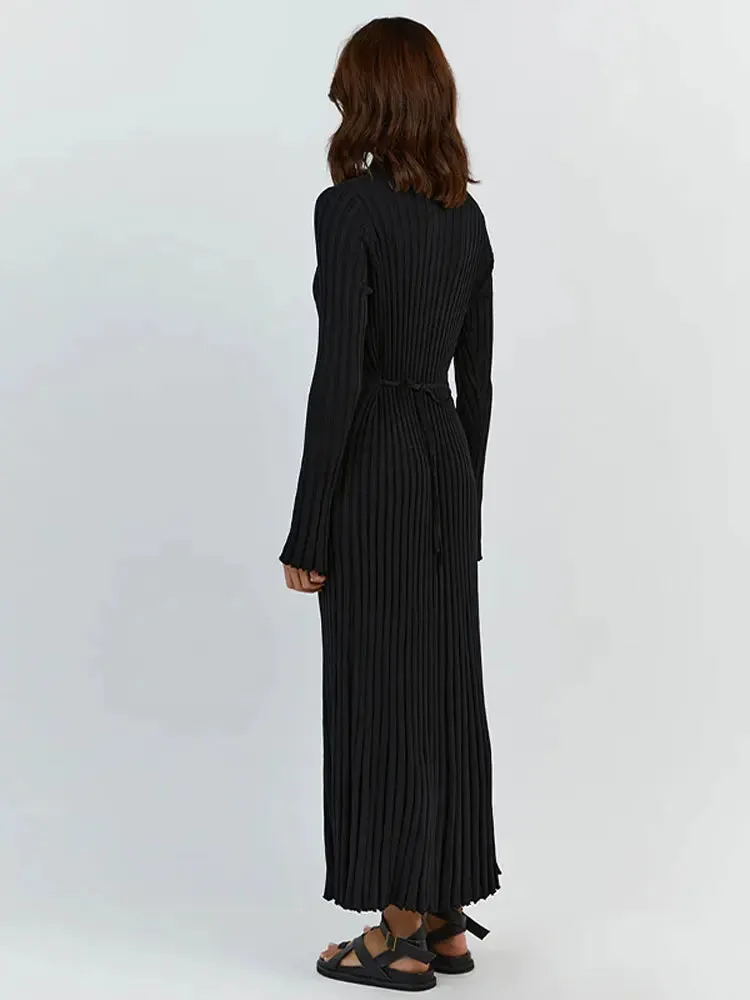 DressBetty - 2024 White Pleated Long Robes Summer Lady Office Maxi Dress