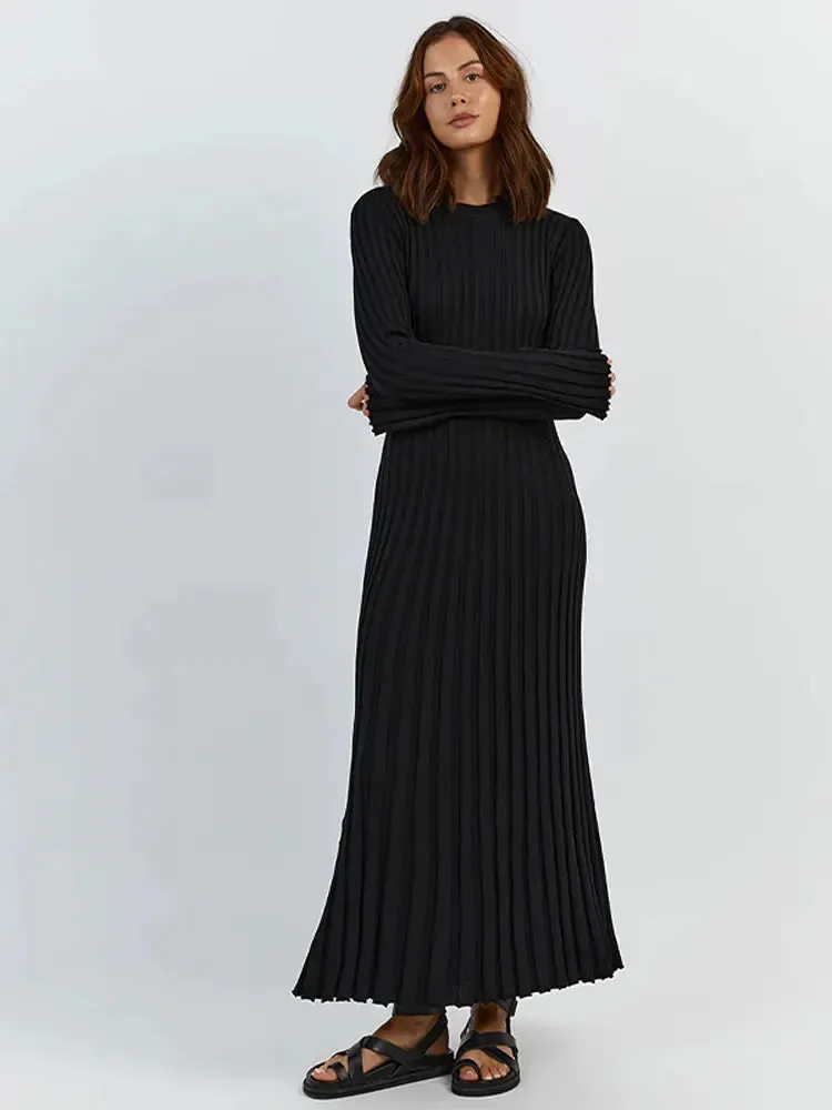 DressBetty - 2024 White Pleated Long Robes Summer Lady Office Maxi Dress