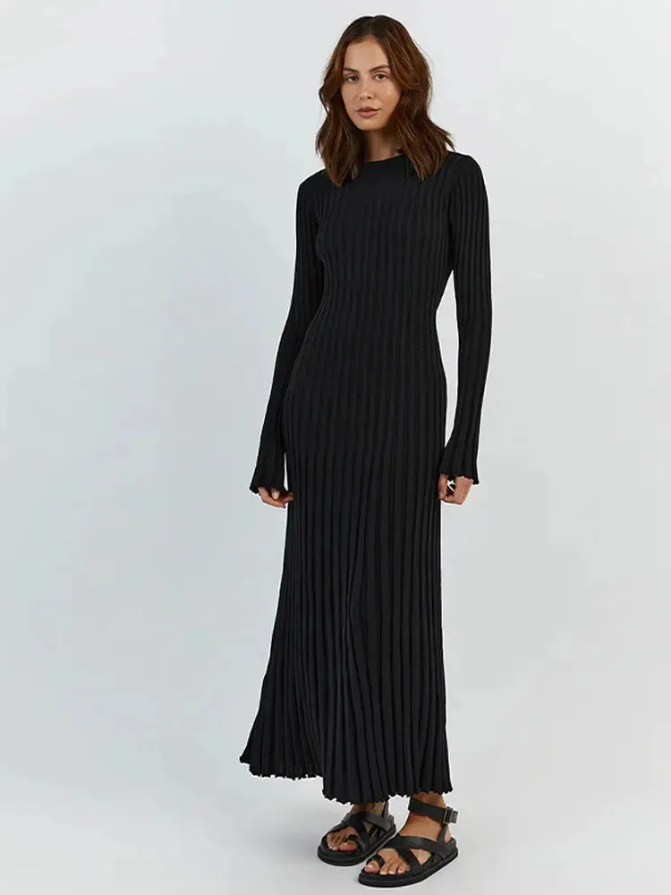 DressBetty - 2024 White Pleated Long Robes Summer Lady Office Maxi Dress