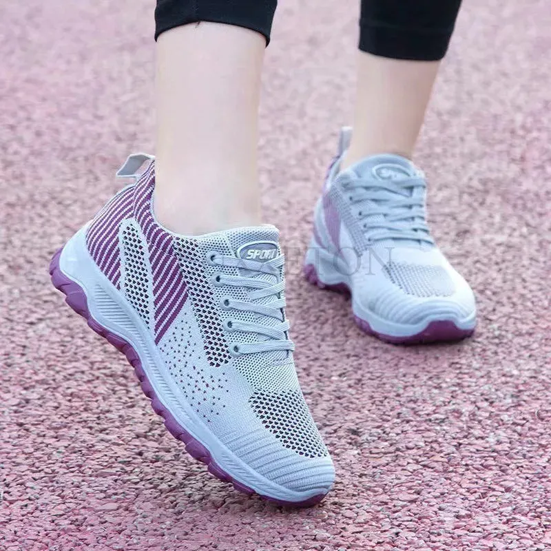 Ella – Women's Breathable Mesh Lace-Up Sneakers for Summer