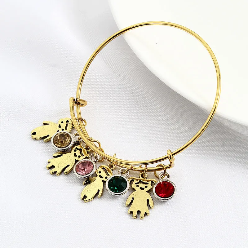 Fashionable Simple Alloy Colorful Diamond Bracelet