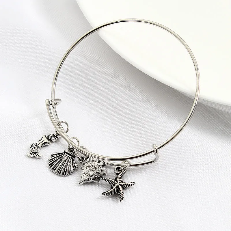 Fashionable Simple Alloy Colorful Diamond Bracelet