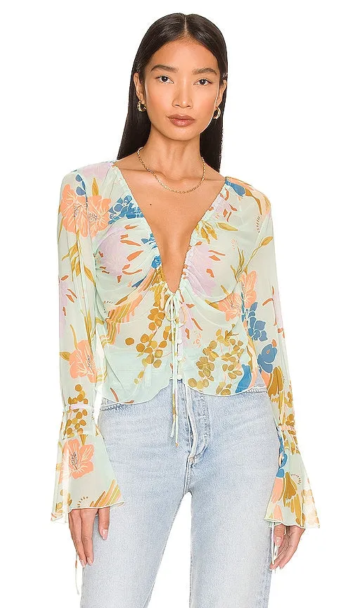 Free People Of Paradise Top in Dark Green