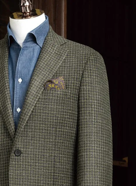 Green Checked Jacket & Beige Trousers
