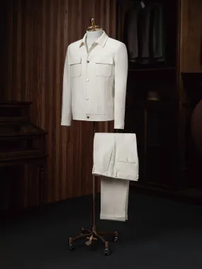 Ivory Field Jacket & Ivory Tailored Trousers