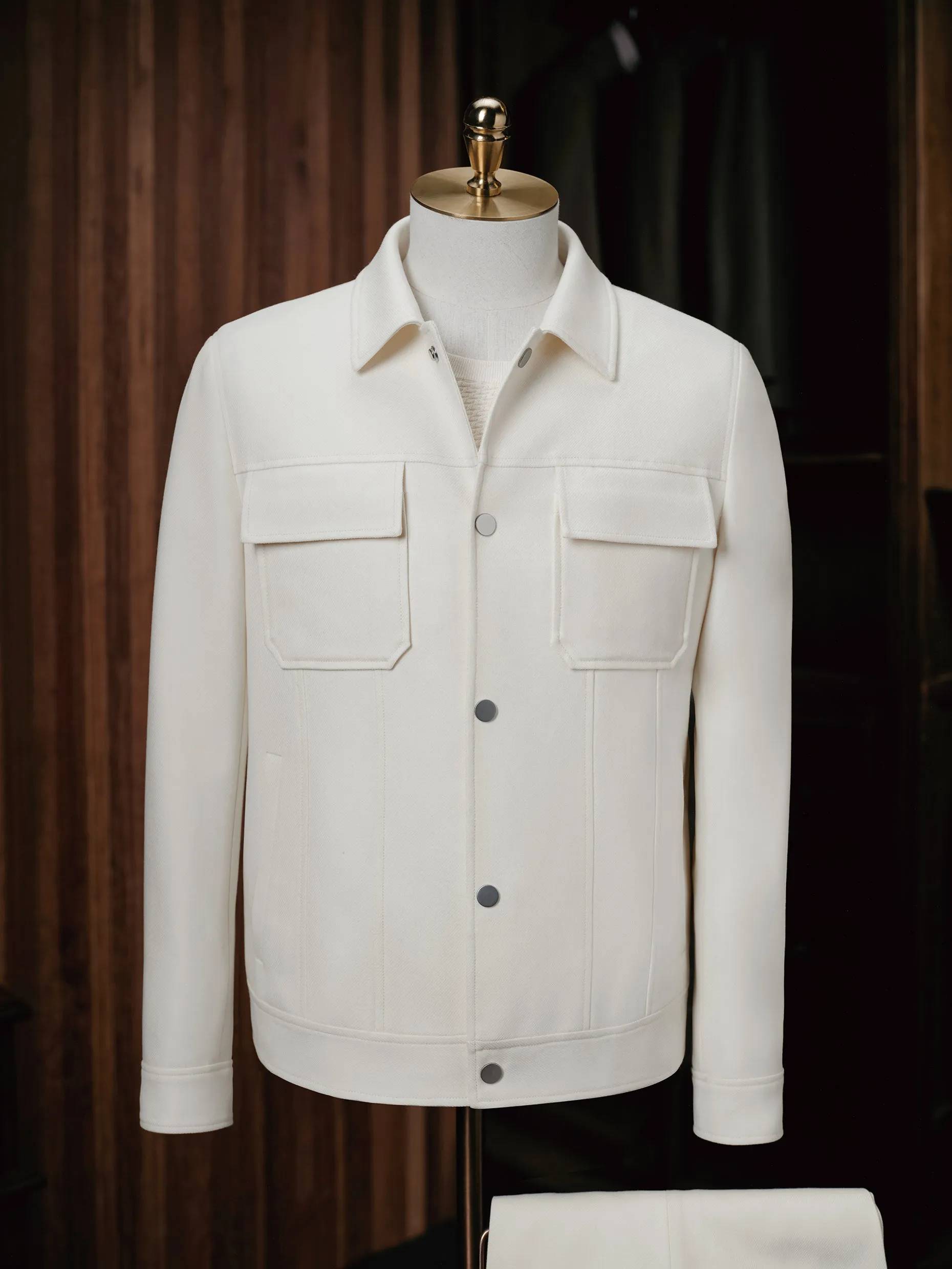 Ivory Field Jacket & Ivory Tailored Trousers