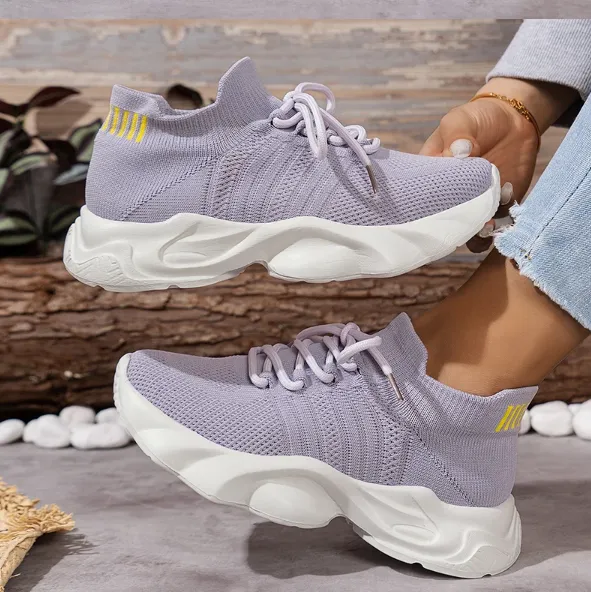 Ivyshape | Breathable Lace Up Sneakers