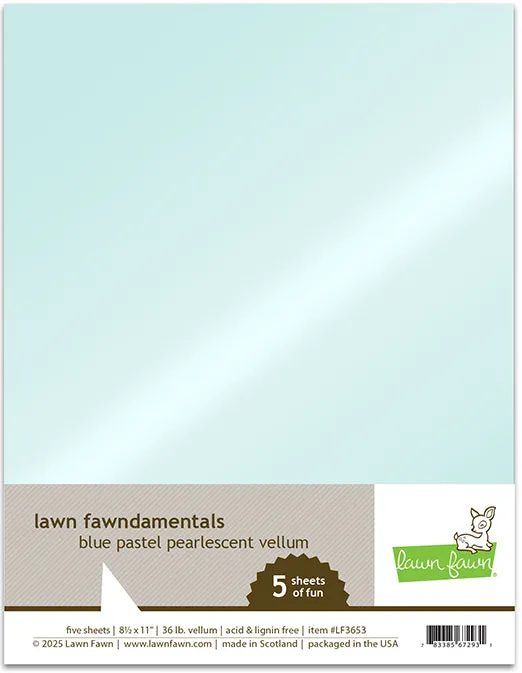 LAWN FAWN: Pearlescent Vellum | Blue Pastel