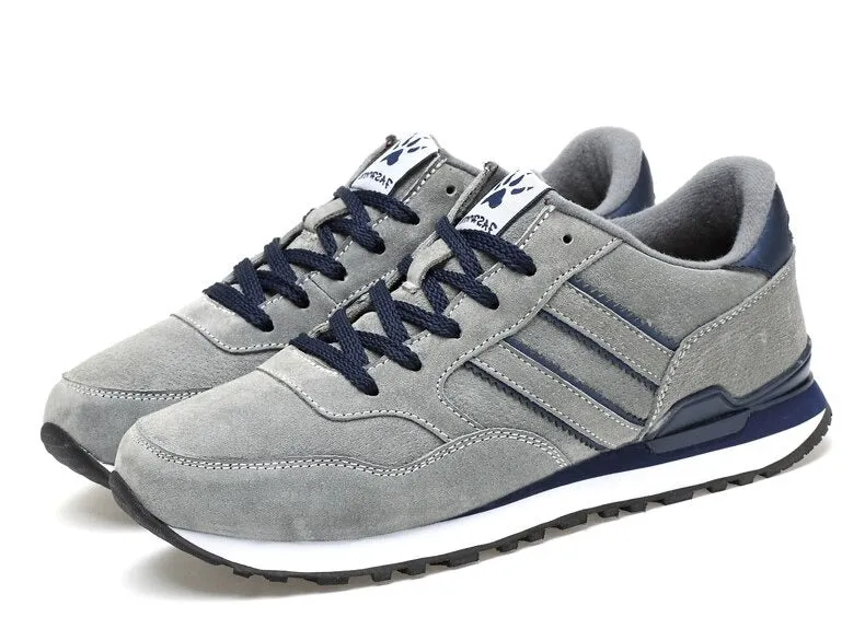 Men's Leather Casual Shoes | Breathable Running Sneakers