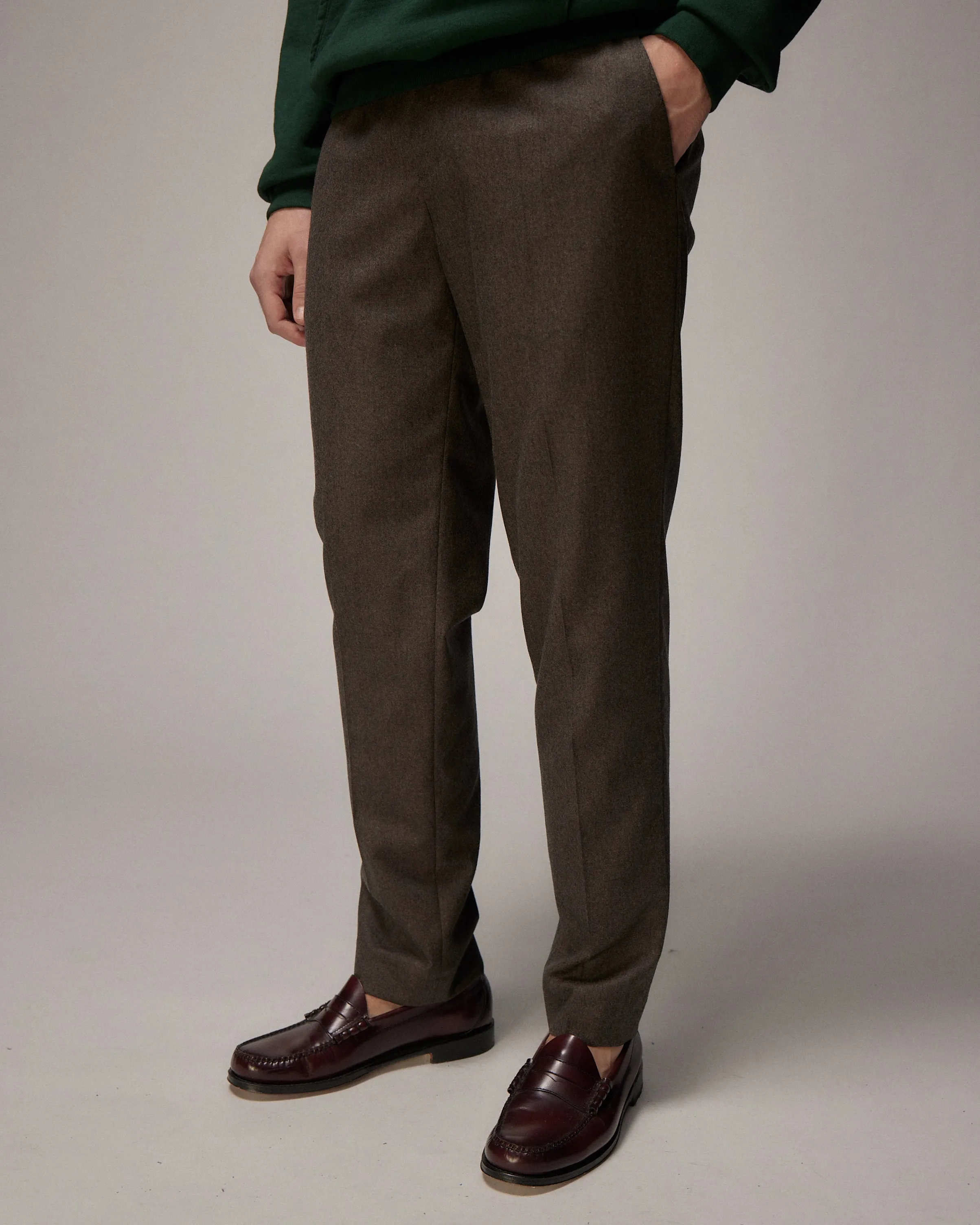 Paolo - Dark Brown - Light Wool Flannel