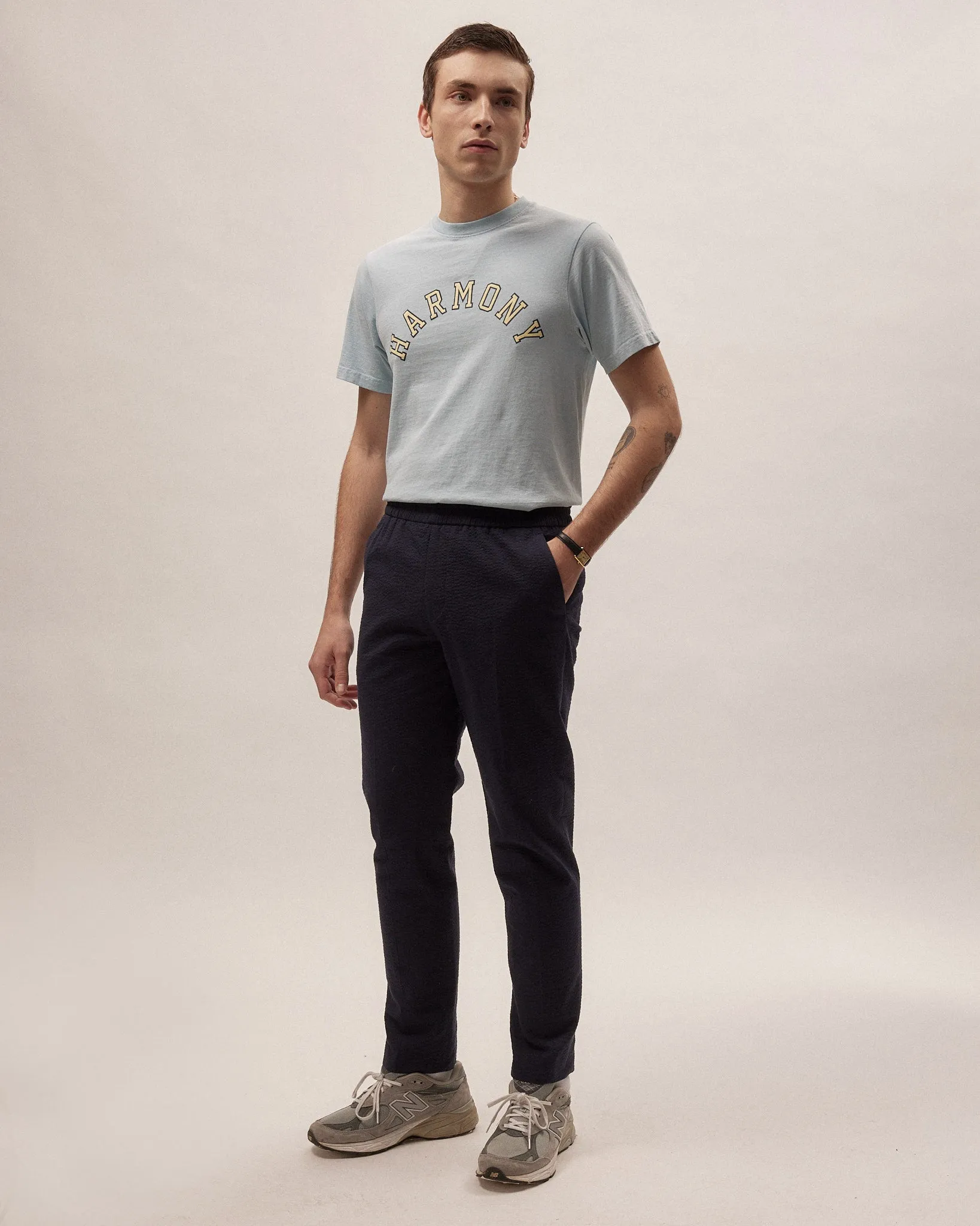 Paolo - Navy - Seersucker