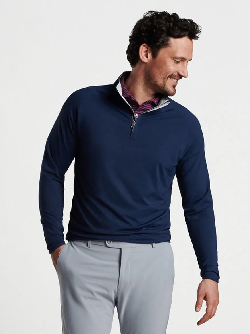 Peter Millar Stealth Performance Quarter-Zip in Navy