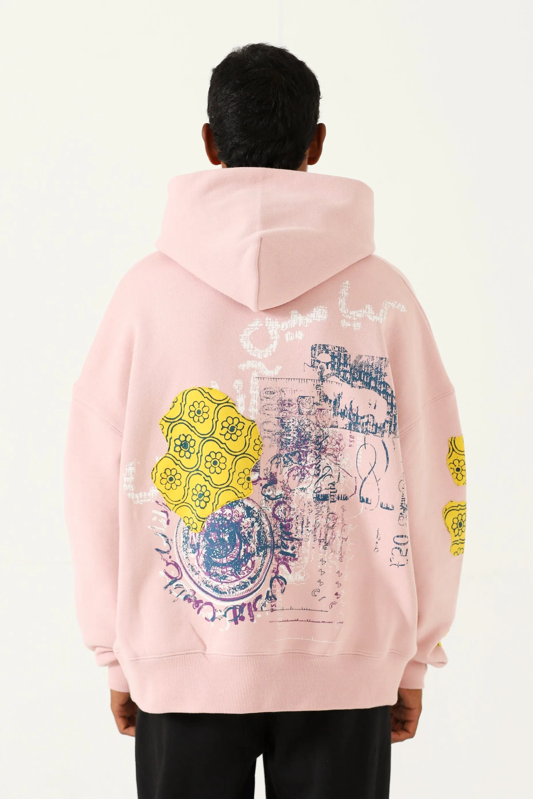 "AZAAD" BLOCKPRINT PATCHWORK HOODIE