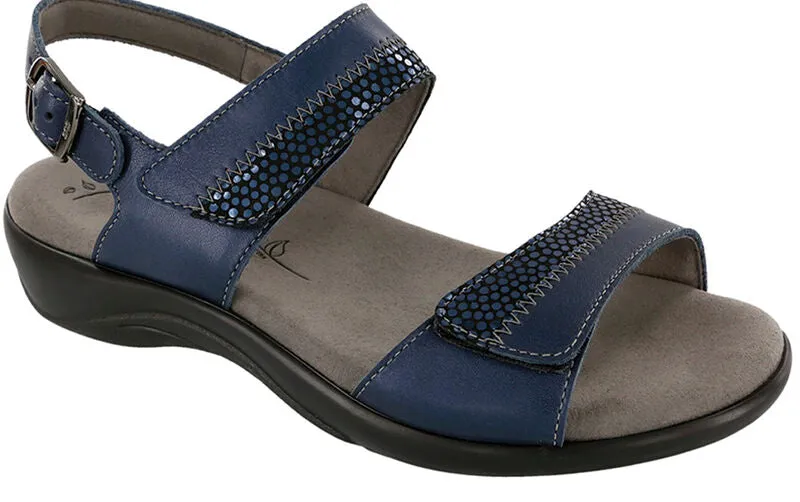 SAS Nudu Leather Sandal - Navy