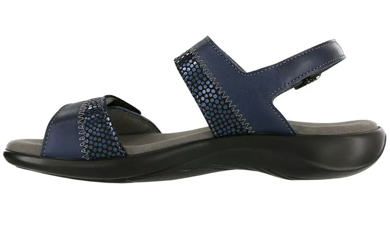 SAS Nudu Leather Sandal - Navy