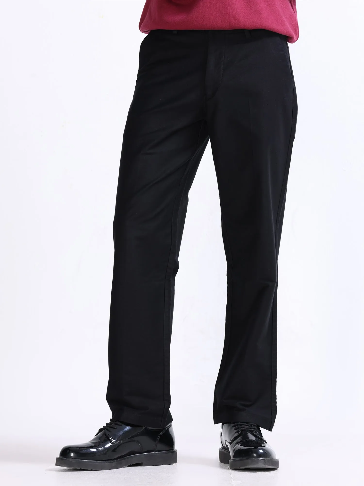 Soft Modal Black Relaxed Pant