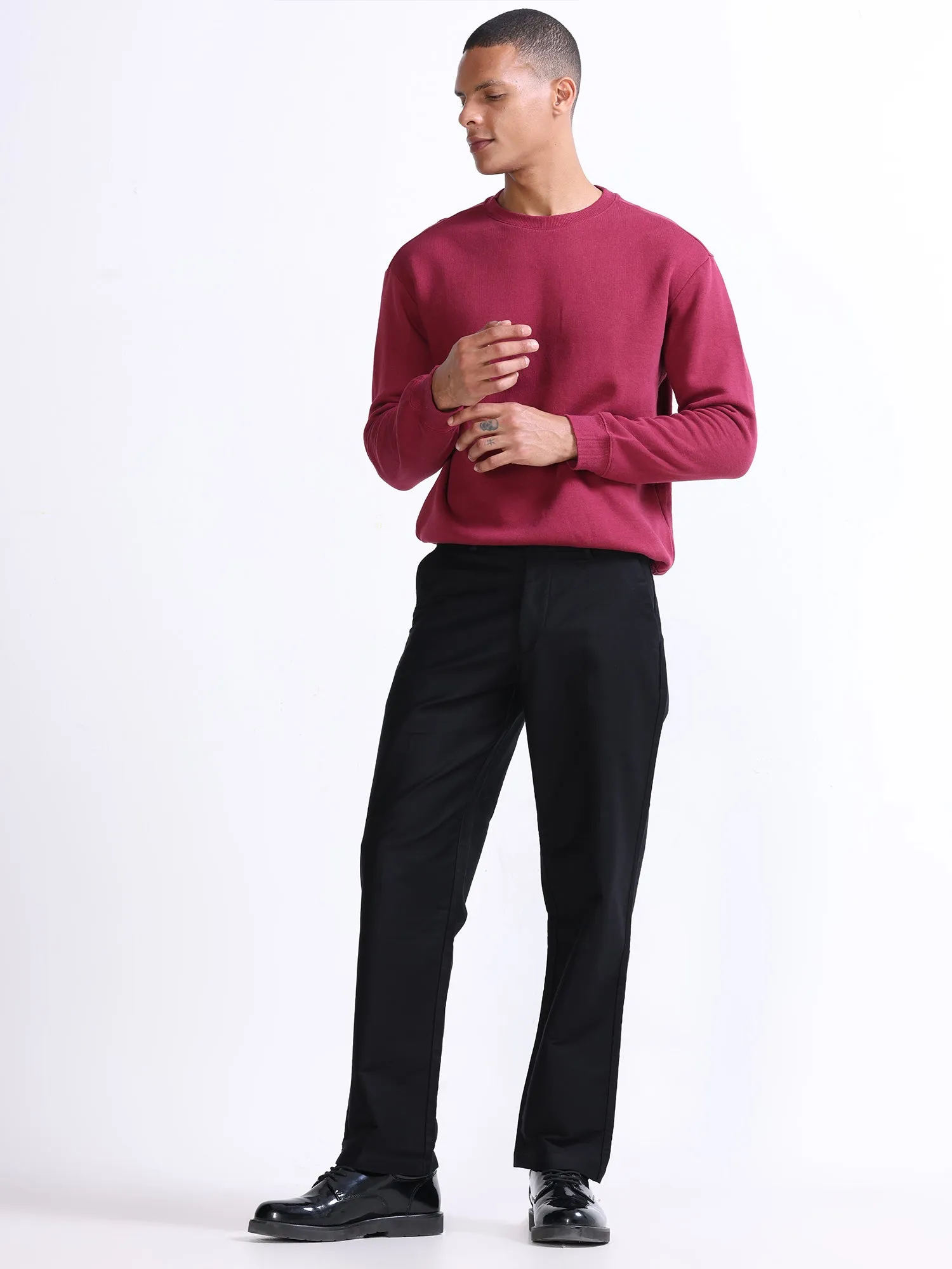 Soft Modal Black Relaxed Pant