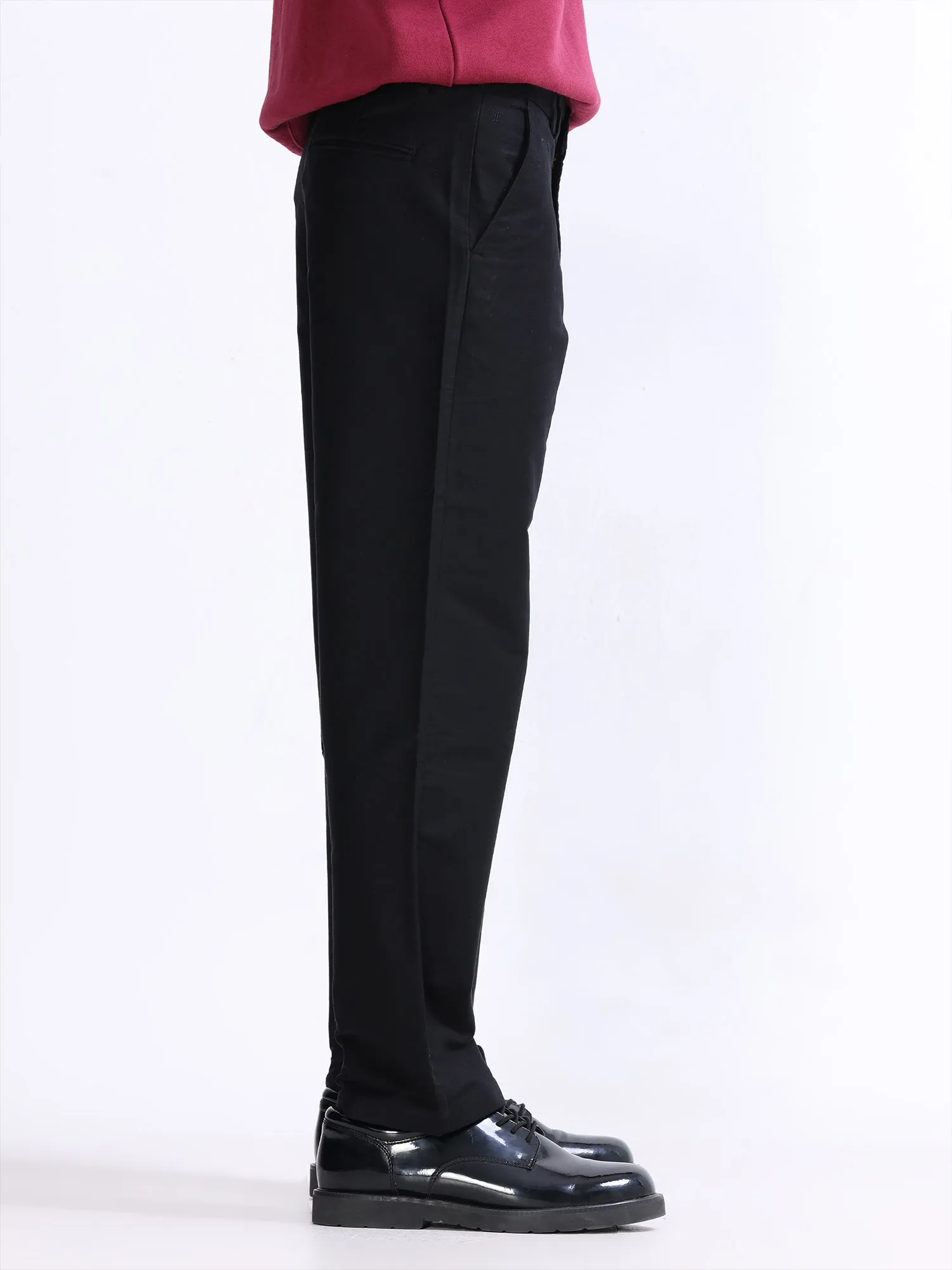 Soft Modal Black Relaxed Pant