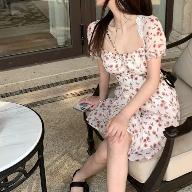 Summer Backless Floral Dress