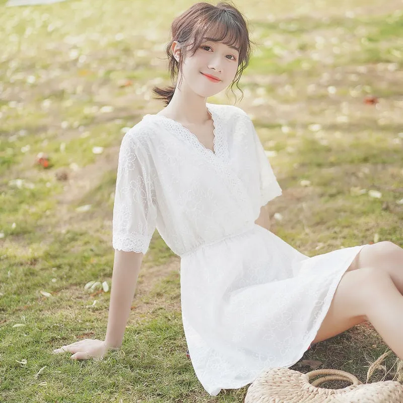 Summer Girl V-neck Lace Fairy Dress