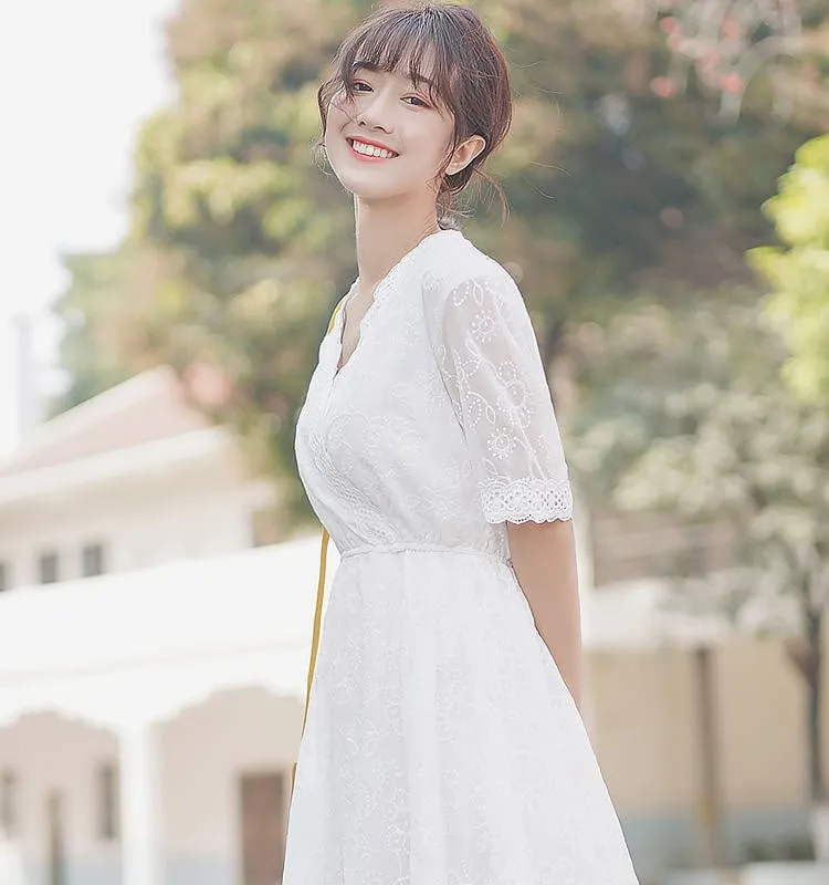 Summer Girl V-neck Lace Fairy Dress