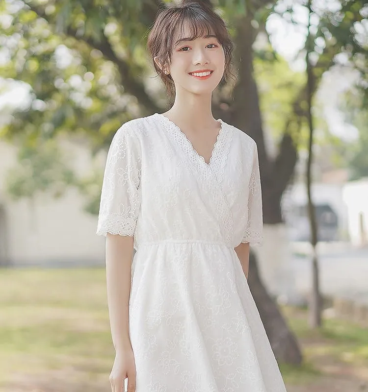 Summer Girl V-neck Lace Fairy Dress