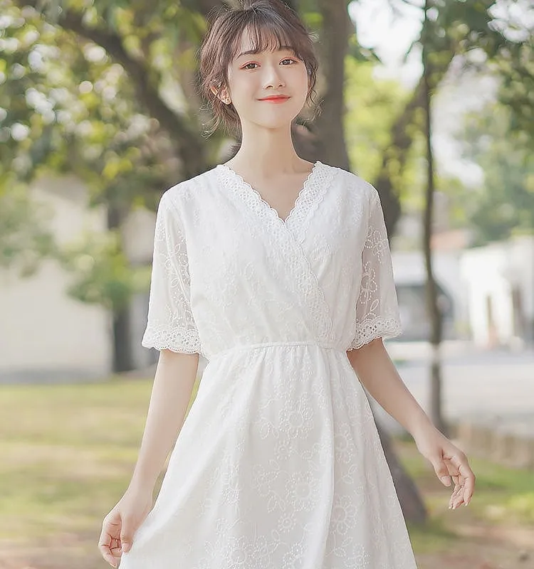 Summer Girl V-neck Lace Fairy Dress