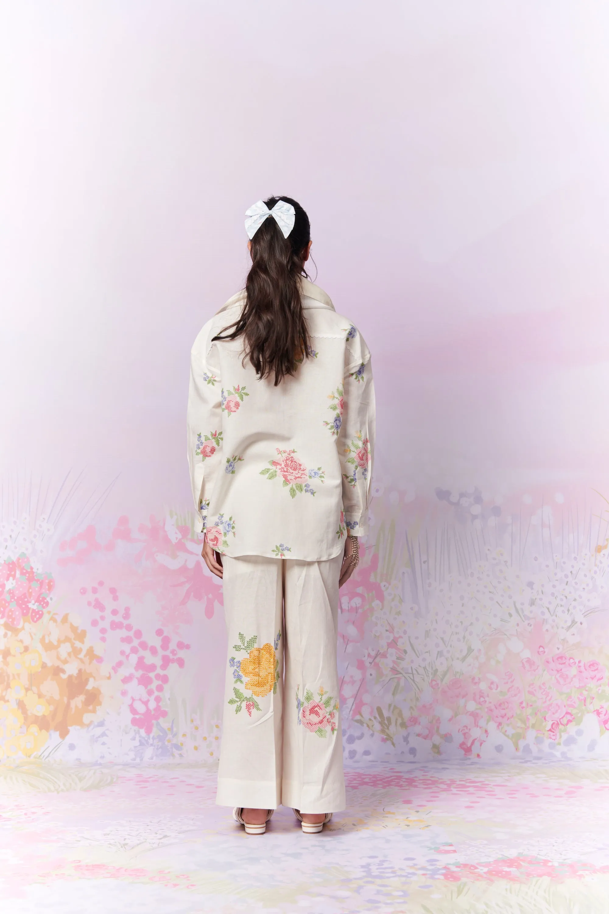 Summer Rose Shirt and Trousers Co-ord set