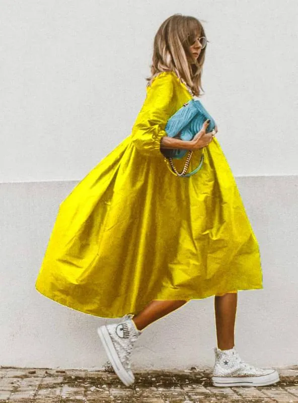 TastyHottie - COLOR LOOSE OVERSIZED LONG SLEEVE MIDI DRESS