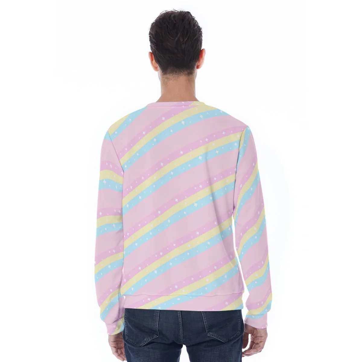 Teatime Fantasy Pink Rainbow Men's Sweatshirt
