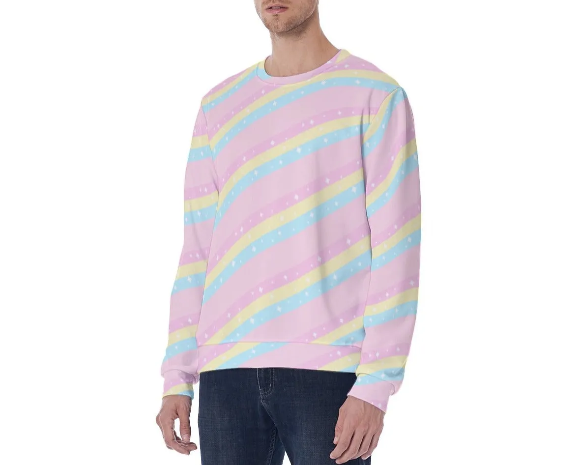 Teatime Fantasy Pink Rainbow Men's Sweatshirt