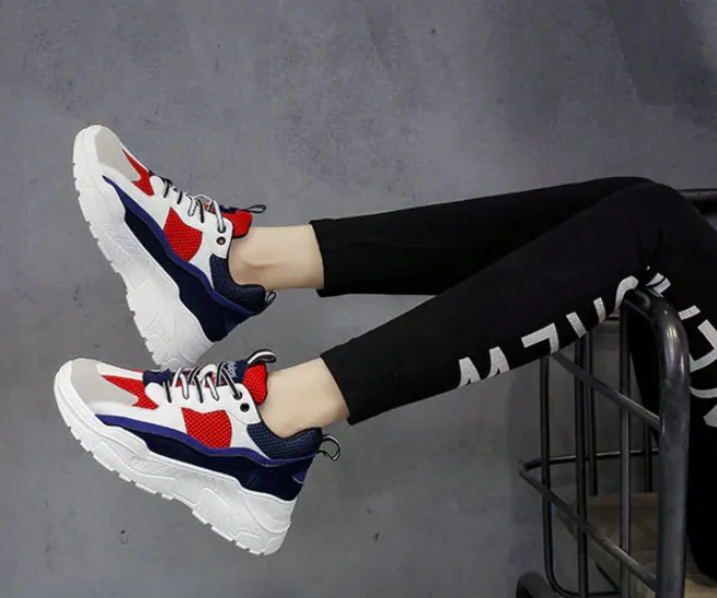 Women's Breathable Comfortable Casual Platform Sneakers