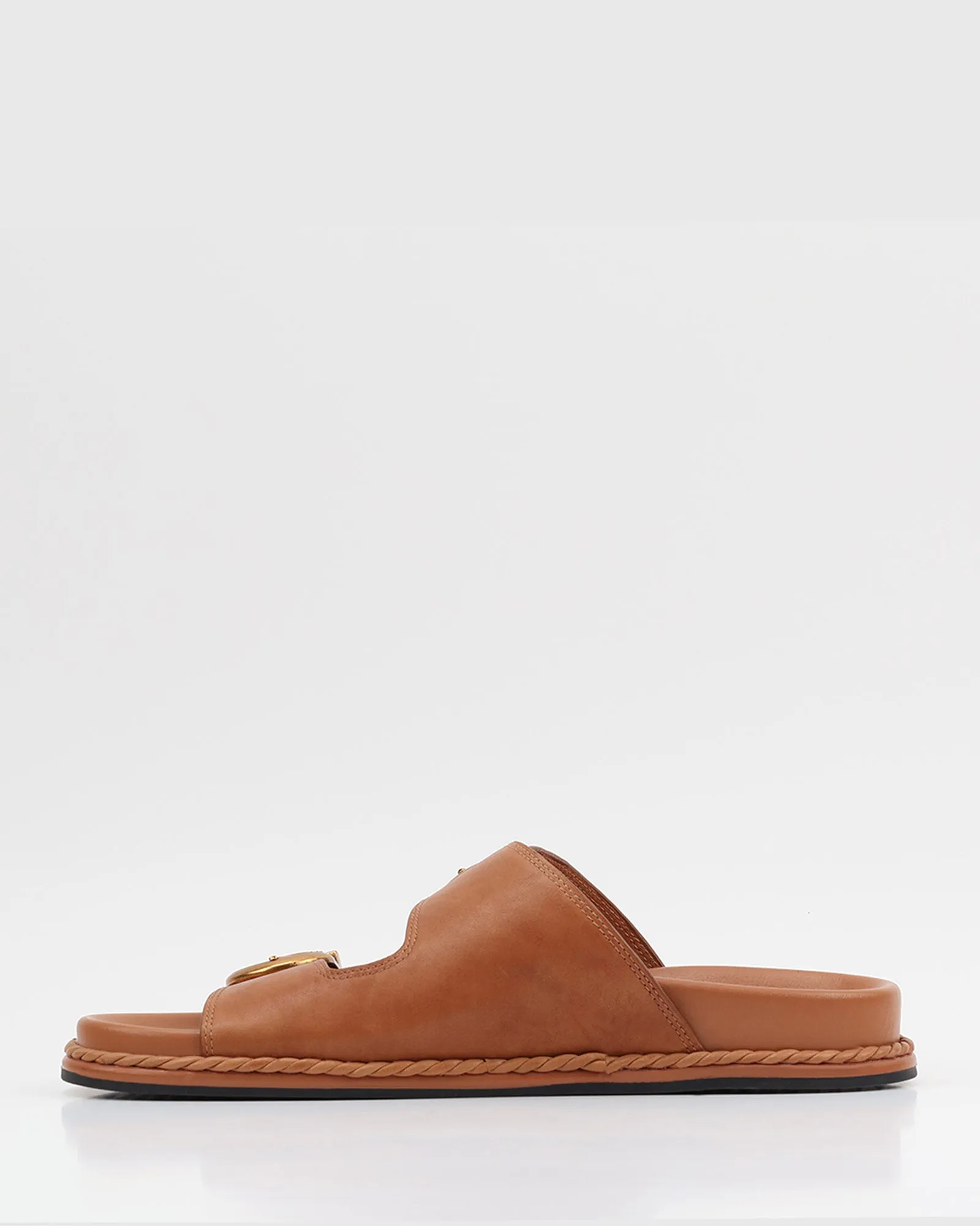ZADIE Leather Buckle Slides
